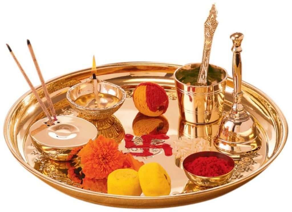 Maha Bhog Arti Archana Thali